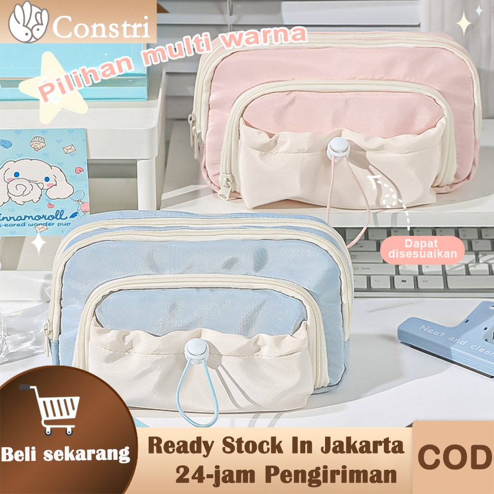 

Constri- Tas PenaTempat Pencil Tas Pensil kapasitas besar Tempat alat tulis kotak pensil aesthetic