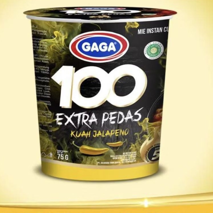 

MIE CUP GAGA 100 KUAH JALAPENO EXTRA EPDAS LEVEL 5