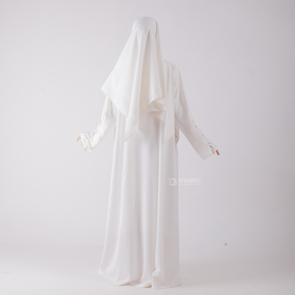 Grade Ori Dthree - Humaira Abaya Set Anti Uv ( Gamis Umroh Haji Abaya Syar'I Malay Set Kerudung )