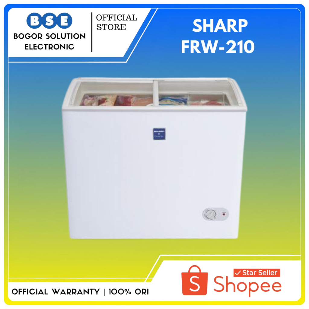 Sharp FRW-210 Chest Freezer Sliding Type Cover 200 Liter Sharp FRW210