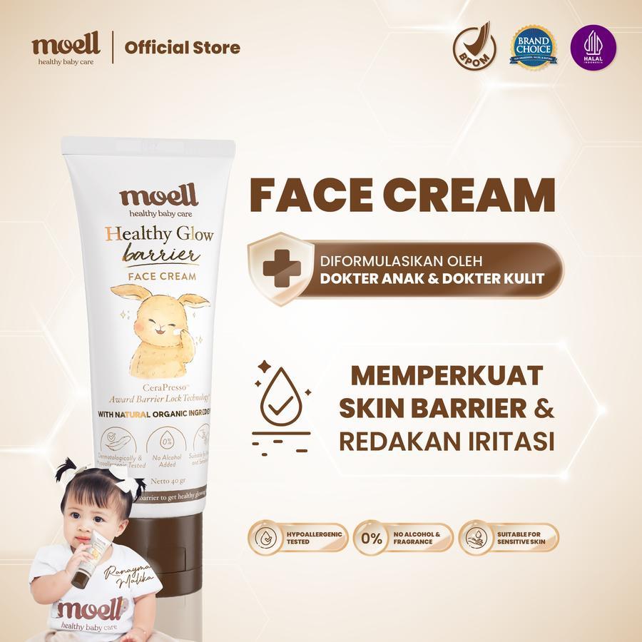 Moell Face Cream Krim Wajah Anak Bayi 40gr Muka
