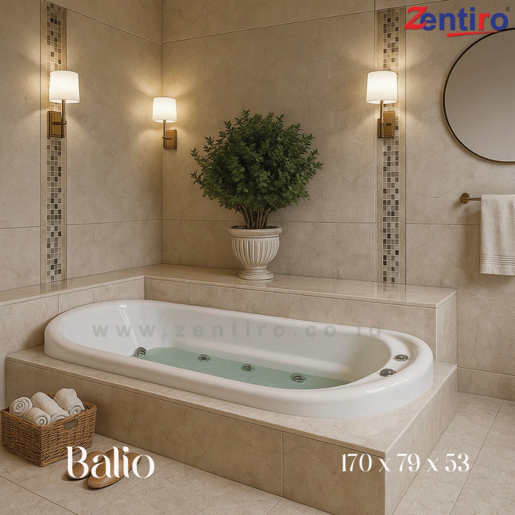 ZENTIRO Bathtub Long Balio | Bathtub Tanam 170
