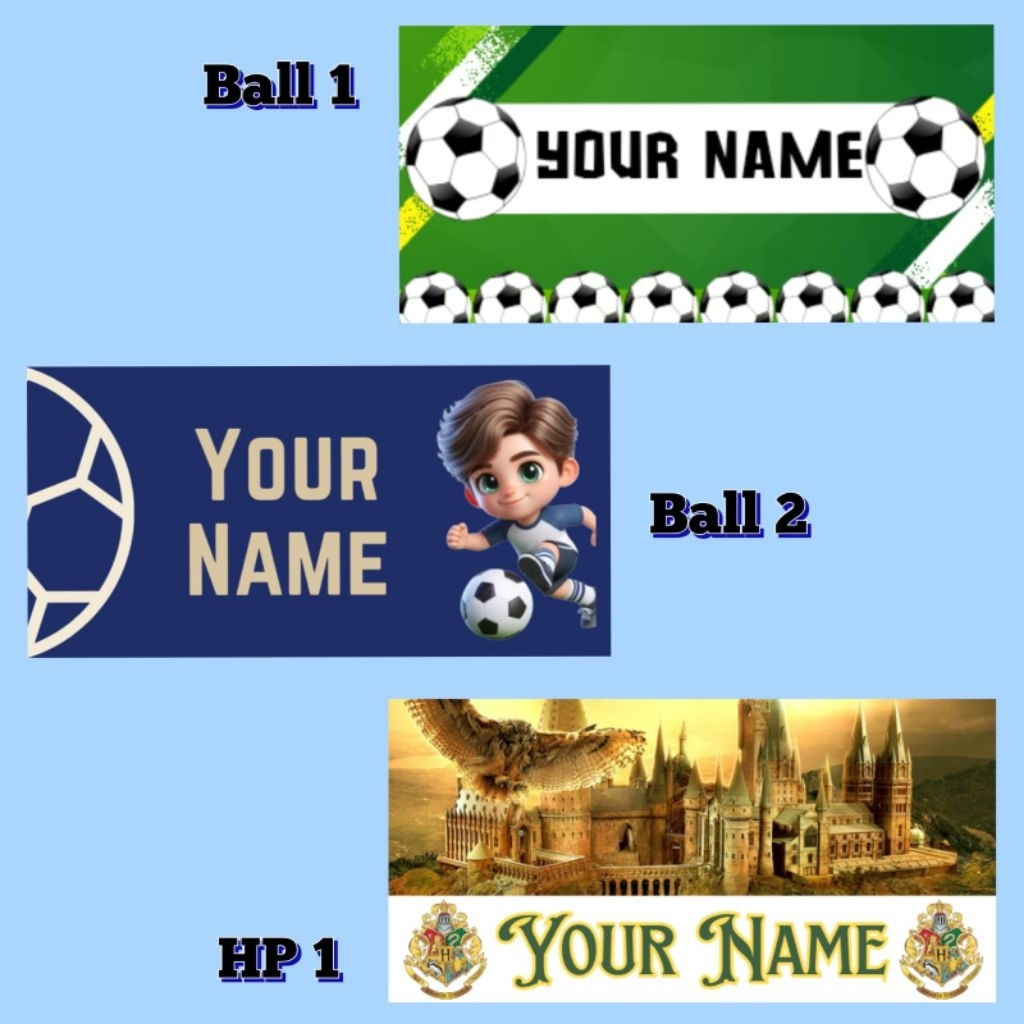 

Label Stiker Nama Waterproof Tebal Anti Air Ukuran Kecil Medium Tumbler Alat Tulis Buku Tempat Bekal Cute Futsal Basket Alien Stitch