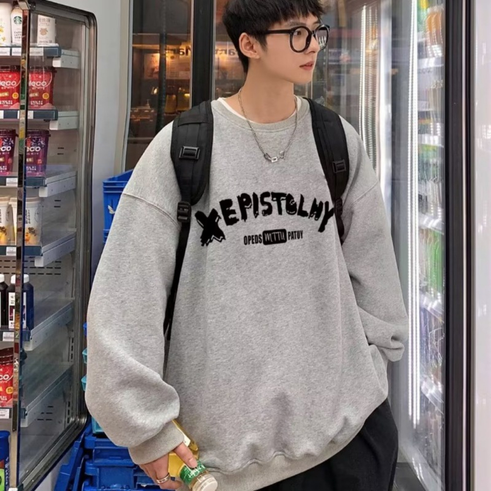 Sweater Oversize XEPIS Pria Wanita Korean Style Jumbo Ori Sweeter Oversize Wanita Jumbo Bigsize M L 