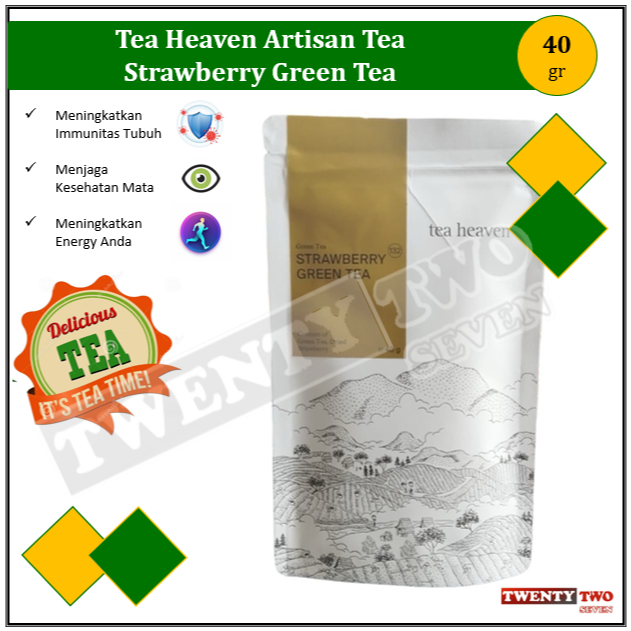 

[6 X]Tea Heaven Artisan Tea Strawberry Green Tea 40 gr