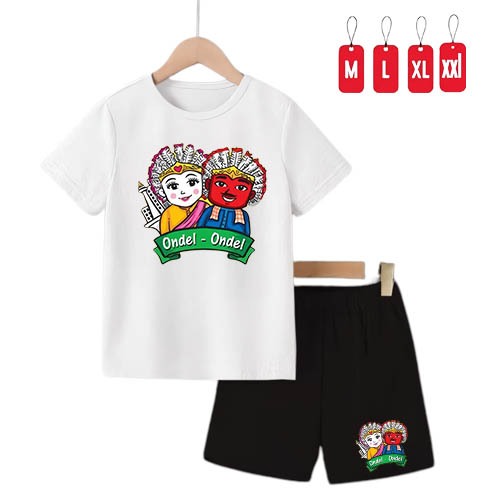 JONA Kids- Stelan Anak Ondel-Ondel 2-10 Tahun ) Unisex / Baju Anak_Anak / Kaos Anak