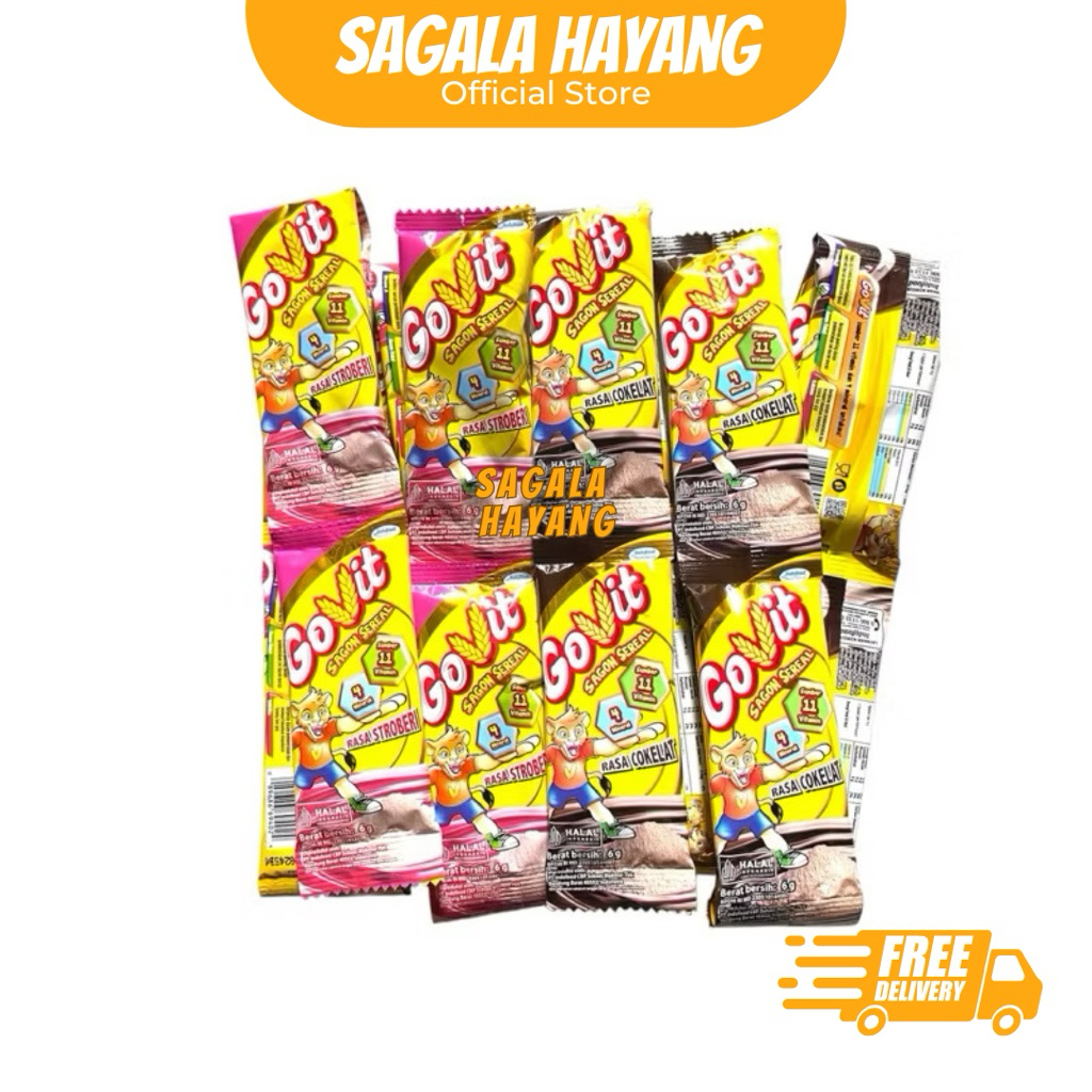 

( SAGALA HAYANG ) 1 Renceng isi 10pcs Go Vit Sagon Sereal -6gram