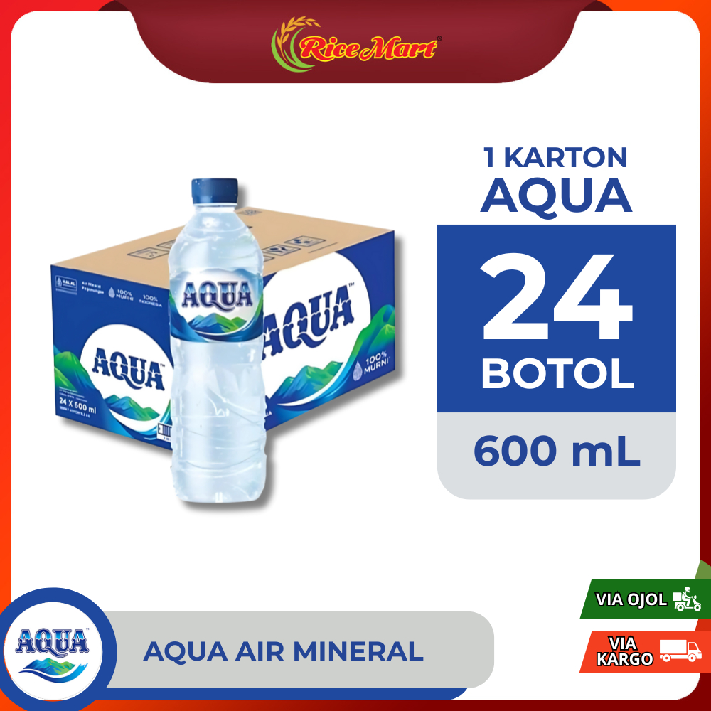 

[KARGO] AQUA Air Mineral Dus 600ml x 24 botol
