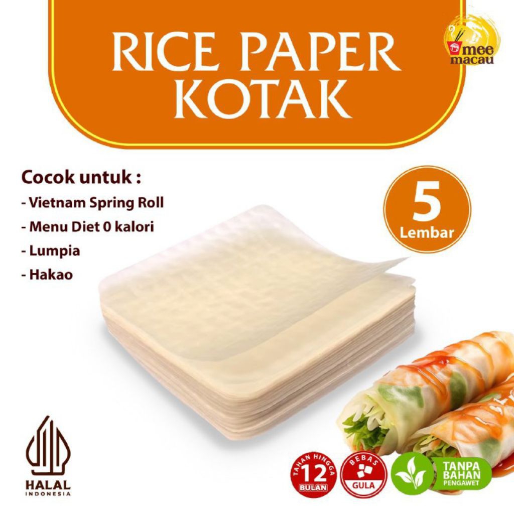 

Rice Paper KOTAK 5 Lembar / Banh Trang High Quality Kulit Lumpia Vietnam