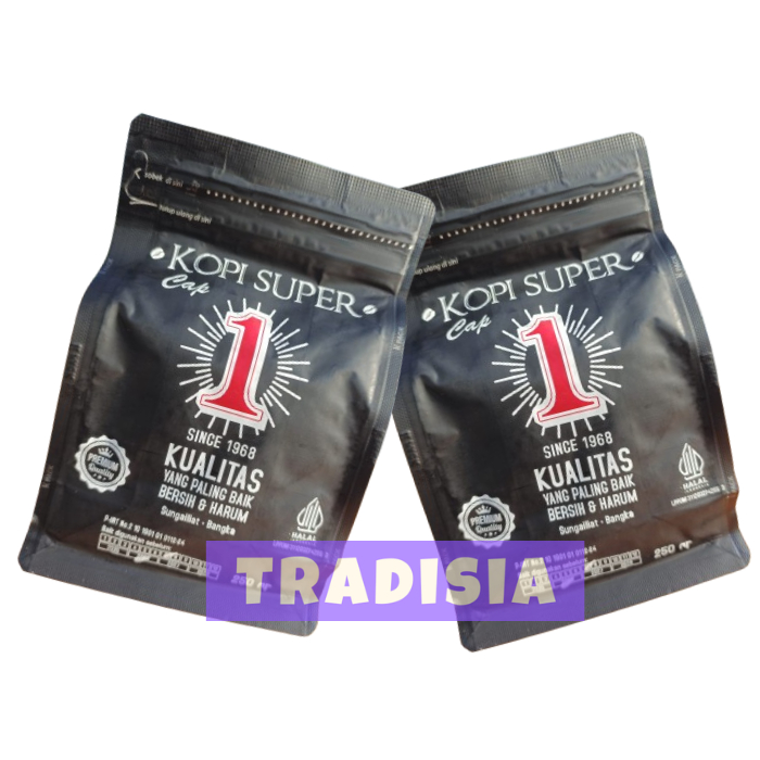 

Kopi Bubuk Premium Cap 1 SungaiLiat Bangka 500 gram ( 2 x 250 gram )