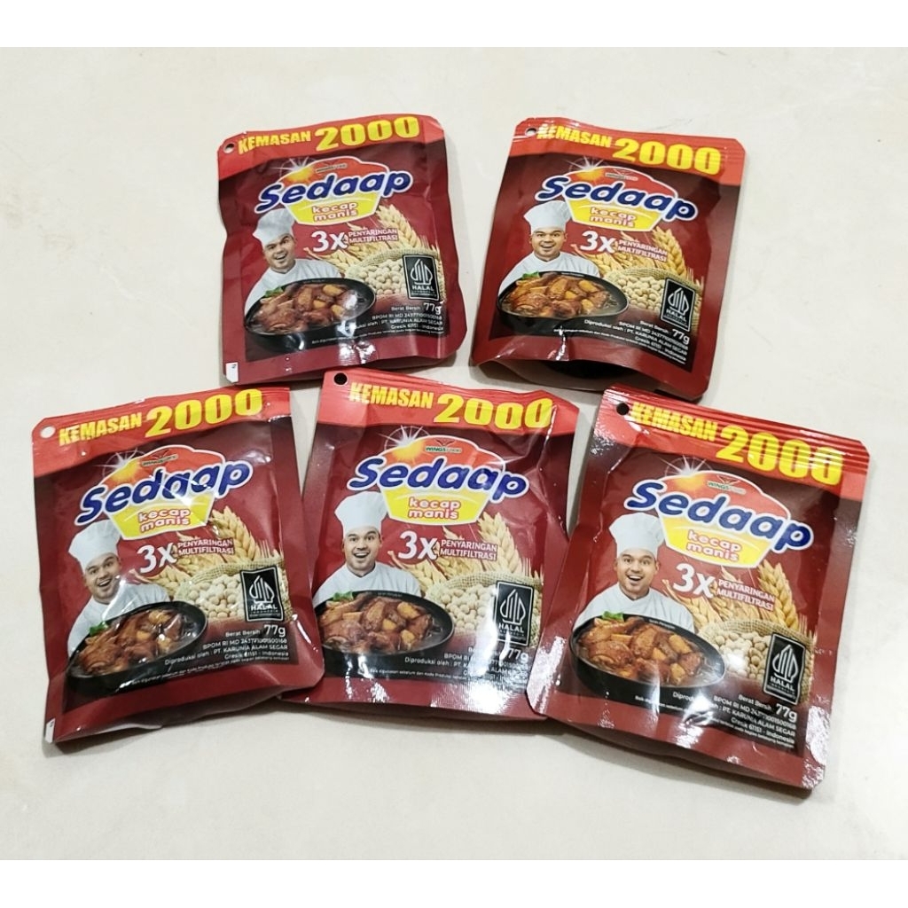 

Kecap Sedaap Kecap manis 77g isi [ 5 PCS ]