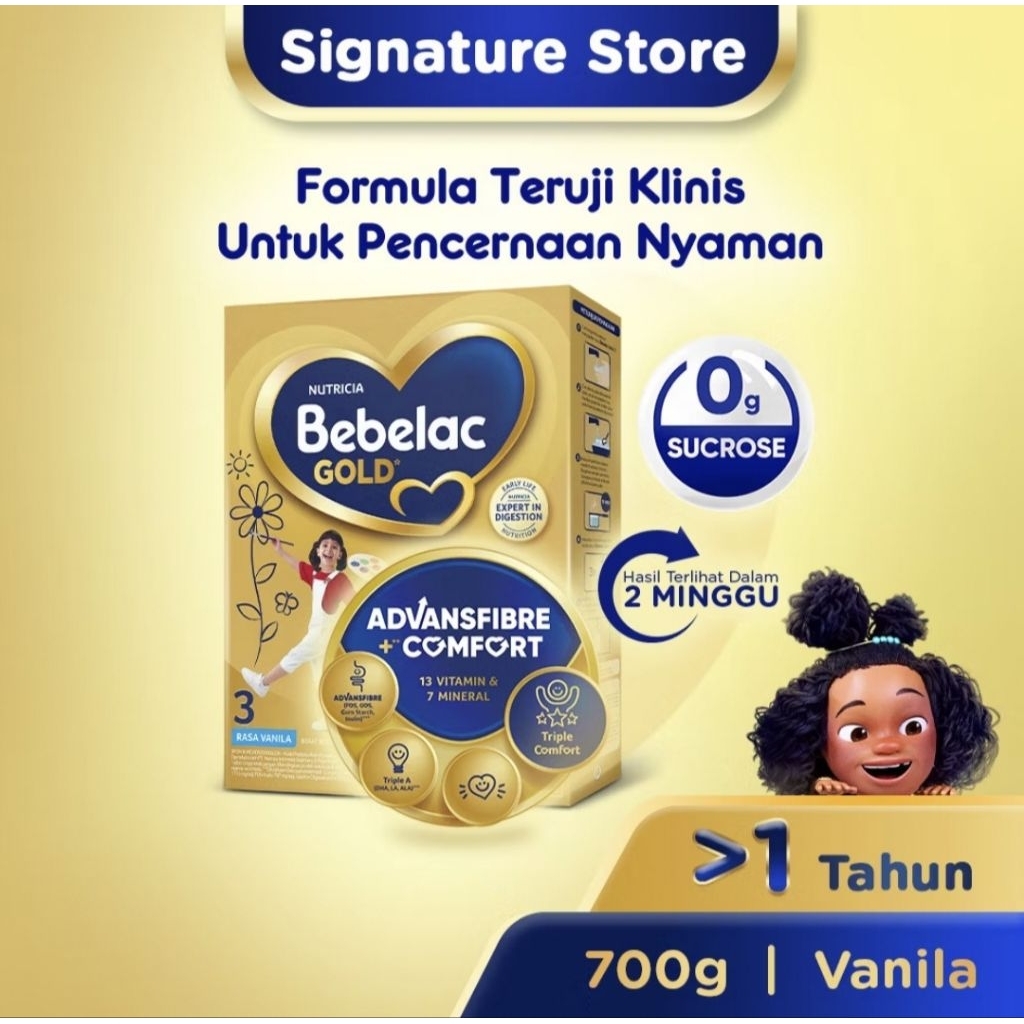 

Bebelac Gold 3 Vanilla Box 700 gr / susu bubuk