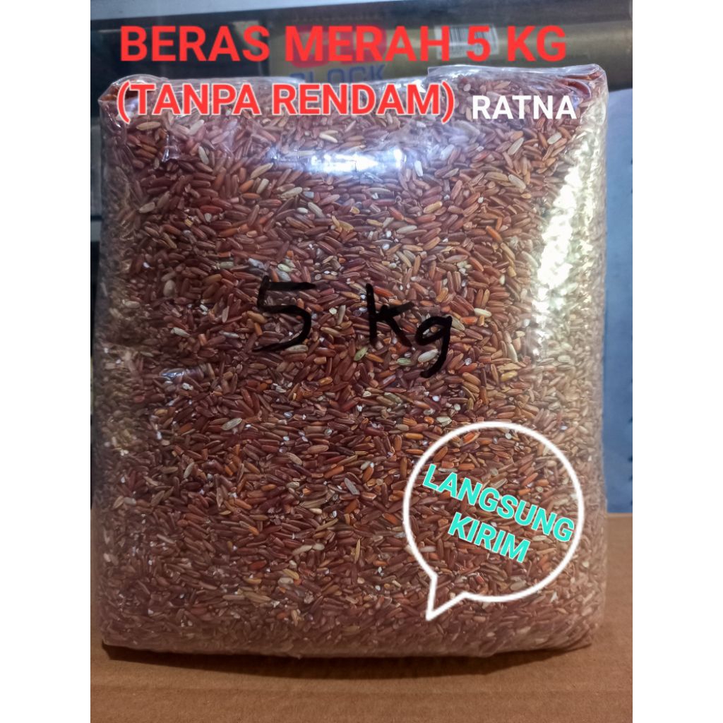 

5 KG Beras Merah Termurah Langsung Petani (TANPA RENDAM - TANPA RIBET) Beras Sehat Cocok untuk Diet