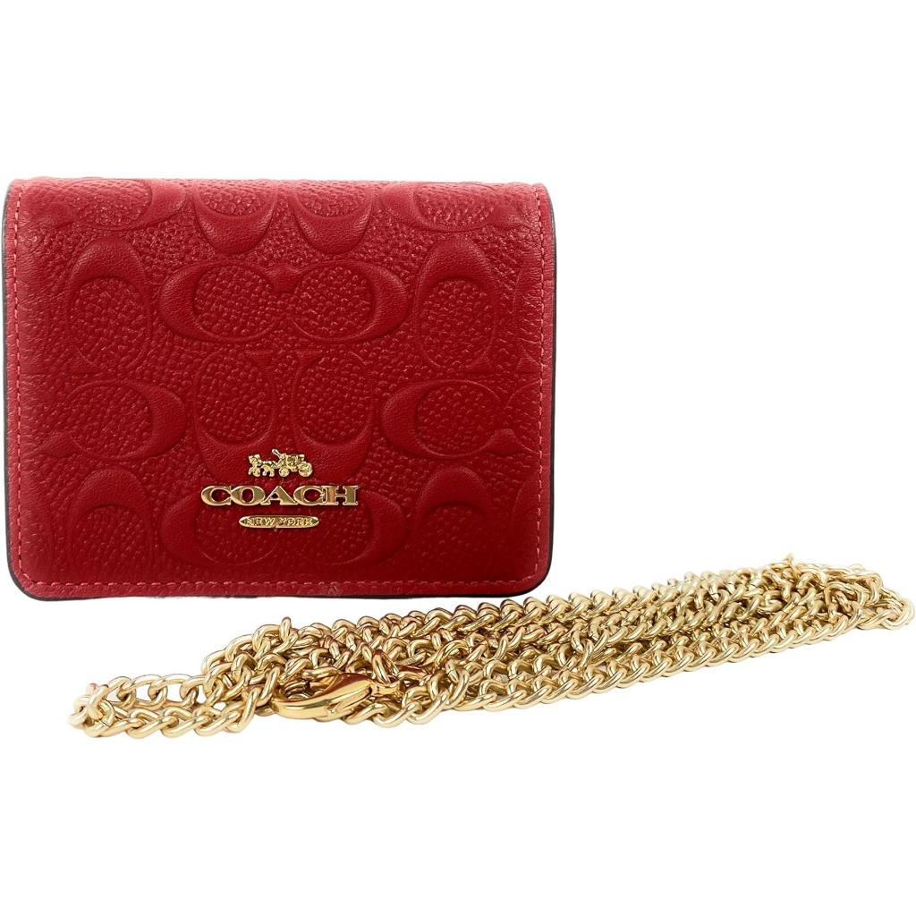 Wallet CH  C7361 Mini Wallet on a Chain Signature Leather 1941 Red Mini Wallet on a Chain