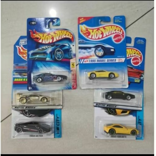 hot wheels Ferrari set jadul 355 550 Maranello F40 F12 berlinetta 458 italia keluaran 1994 1997 2003