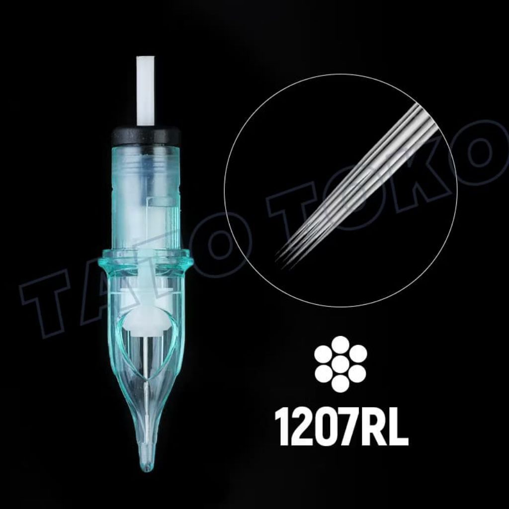 Jarum Tatto Catridge 07RL untuk Garis / Outline. Selembar isi 5 Batang. Jarum Tatto Dengan kualitas 