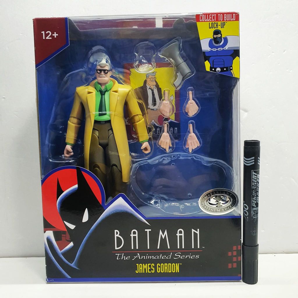 mainan action figuremcfarlane james gordon batman the animated series original mcfarlane platinum ed