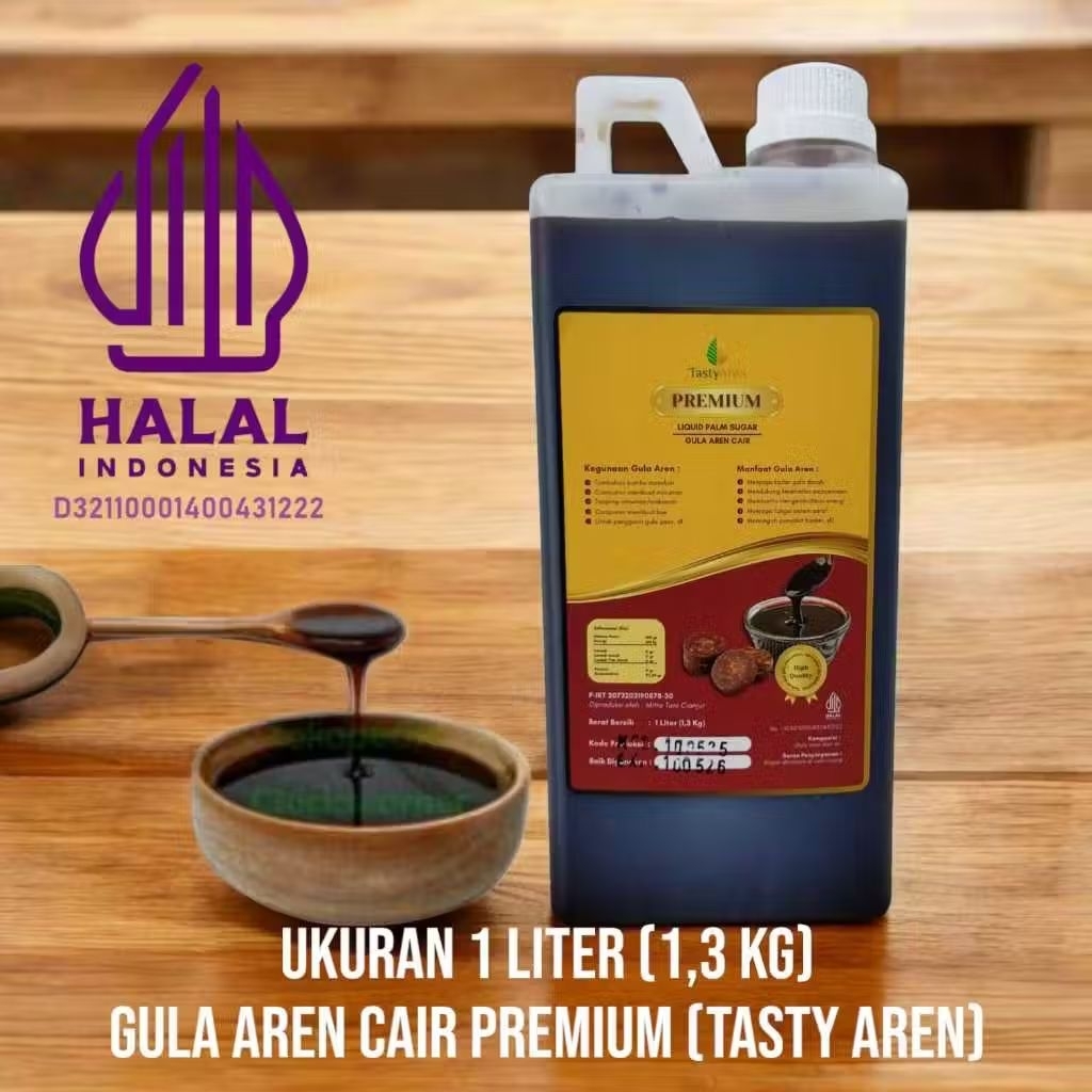 

Gula Aren Cair Jerigen Premium 1 Liter 1,3kg Merk Random