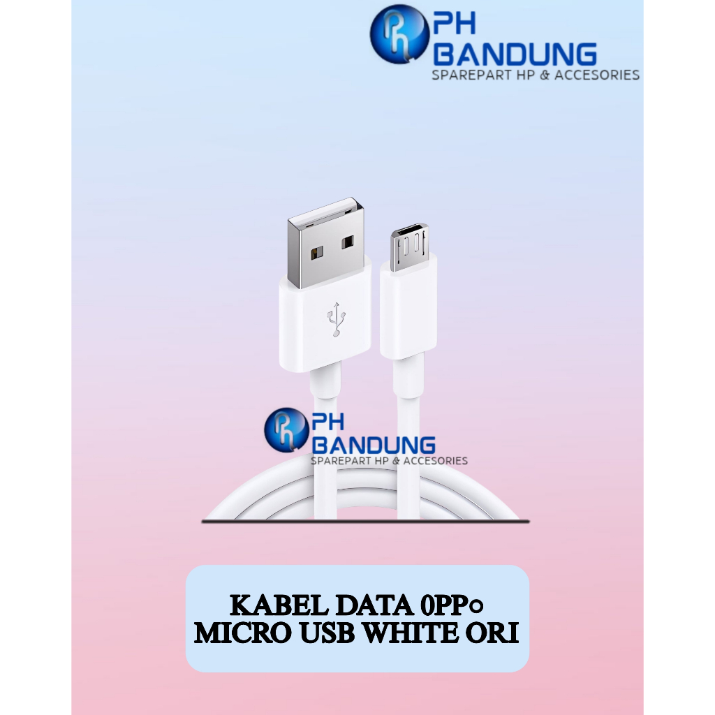 (PH BANDUNG) Kabel data Oppo micro Usb White