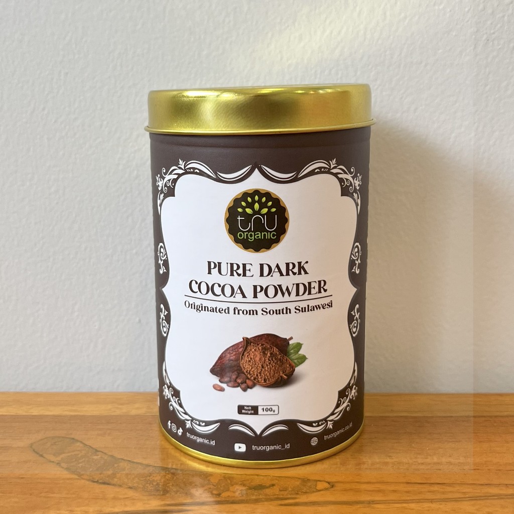 

TruOrganic Pure Dark Cocoa Powder South Sulawesi 100gr | Bubuk Cokelat Premium Chocolate Baking Tru Organic