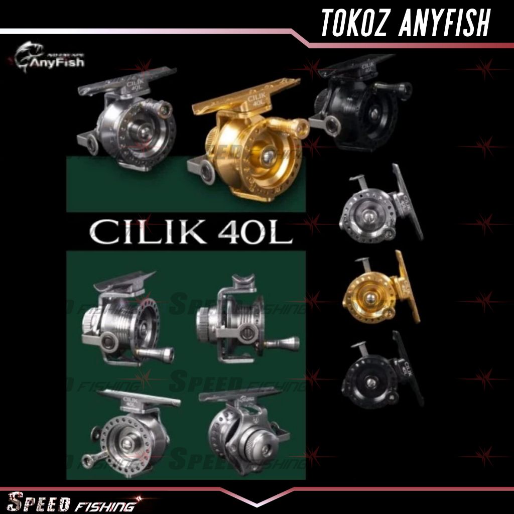 Reel Anyfish Cilik 40L Reel Tokos Handle Kiri Metal