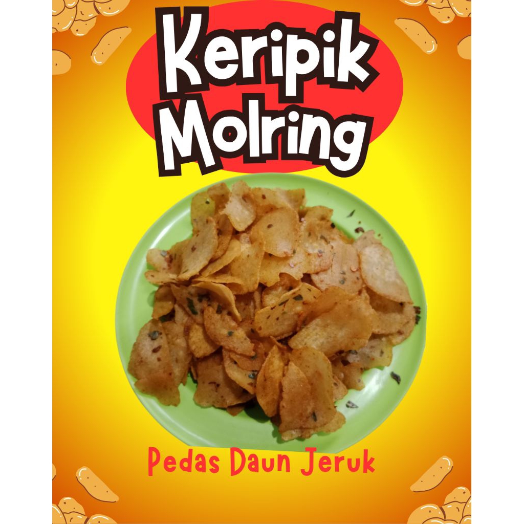 

Keripik Molring Moring Pedas Daun Jeruk 500 Gram ( 2 × 250 gram) / ngemilbarengg