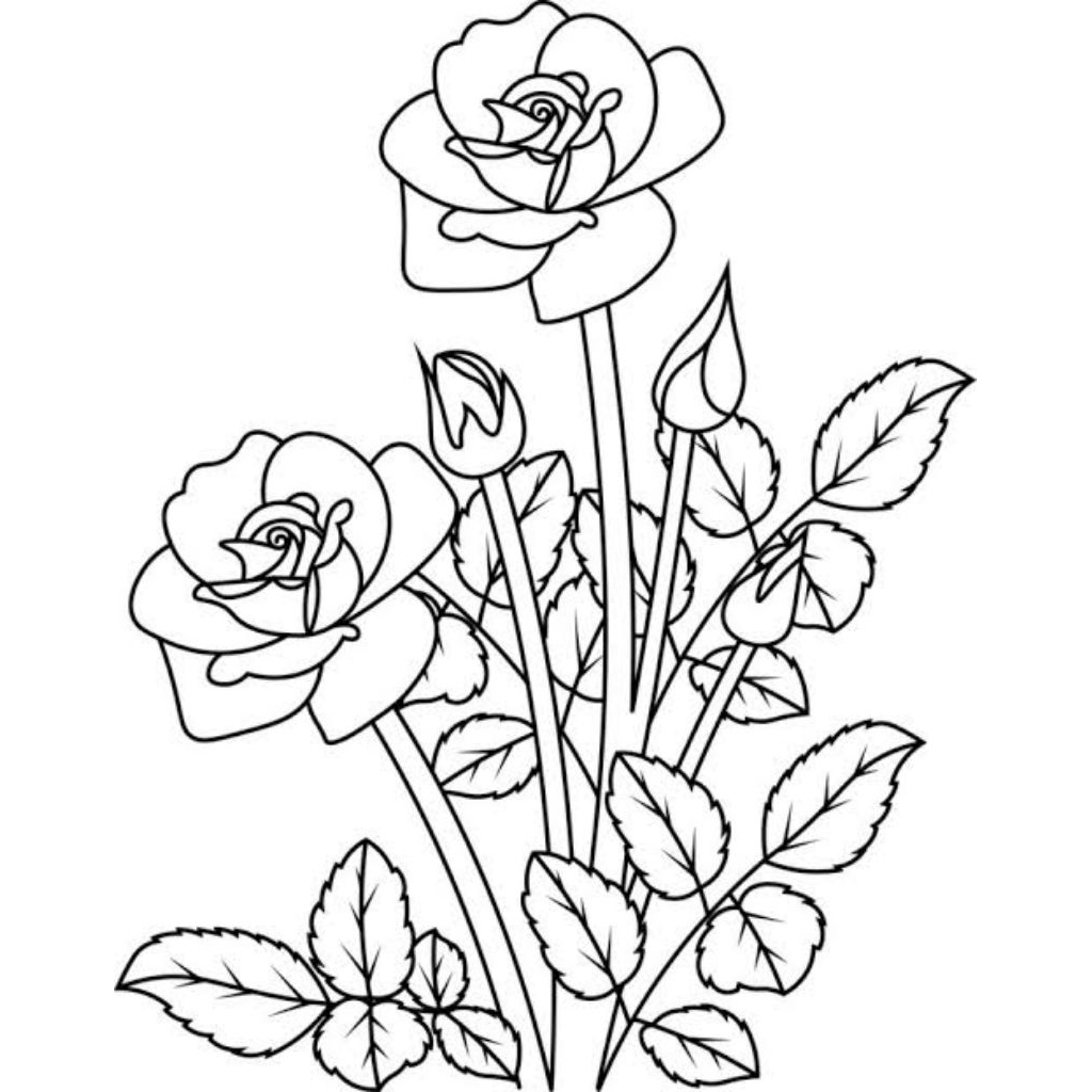 

20 Lembar Gambar Mewarnai Tema Bunga Ukuran A4