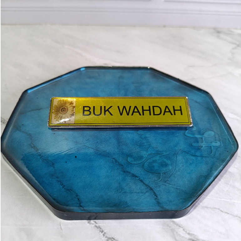 Nametag Bunga papan nama unik lucu papan nama dada bahan besi kuningan