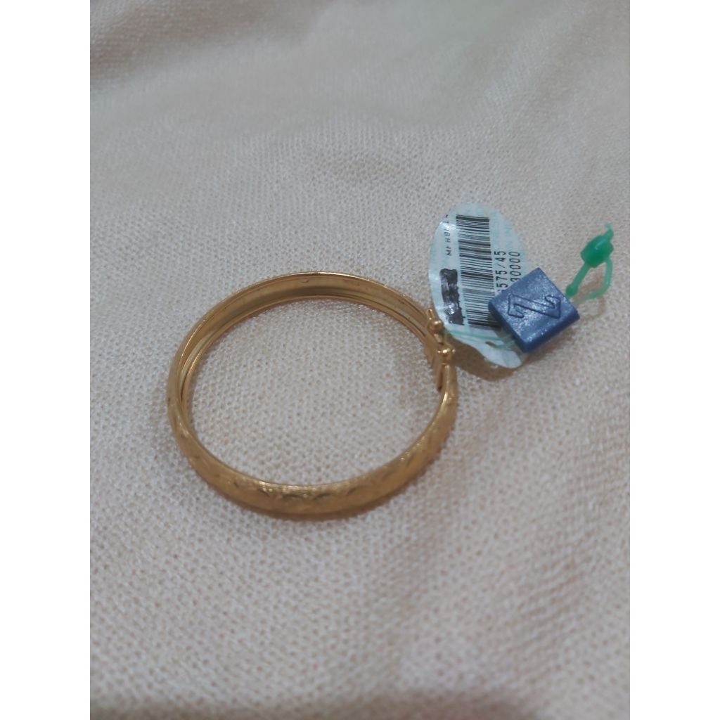 Gelang Bangle Anak Lapis Emas 24K Zhulian Malaysia, Gelang Anak, Gelang Zhulian