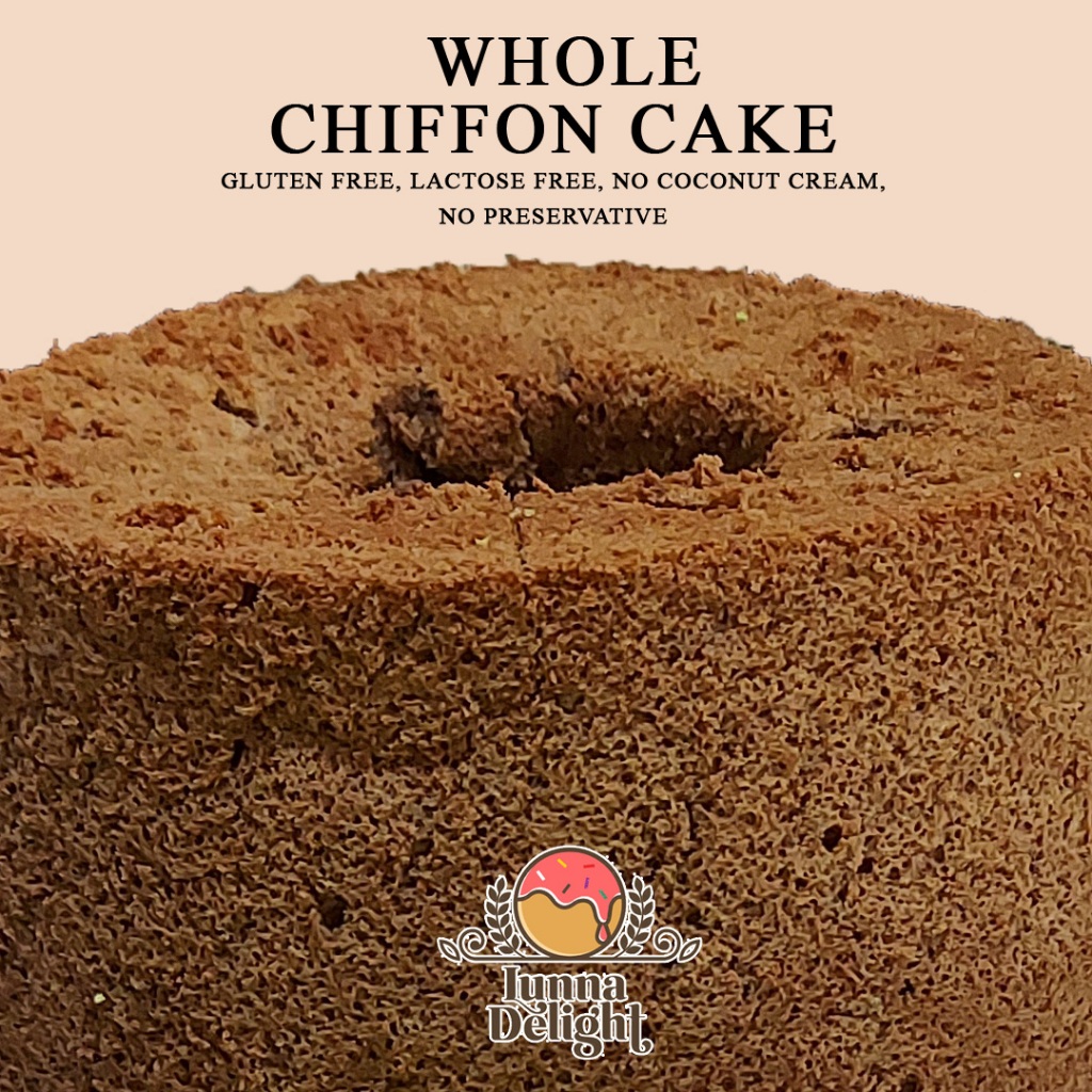 

Whole Chiffon Cake Gluten Free, Lactose Free, No Coconut Cream Tidak Menggunakan Santan Ukr. D20cm