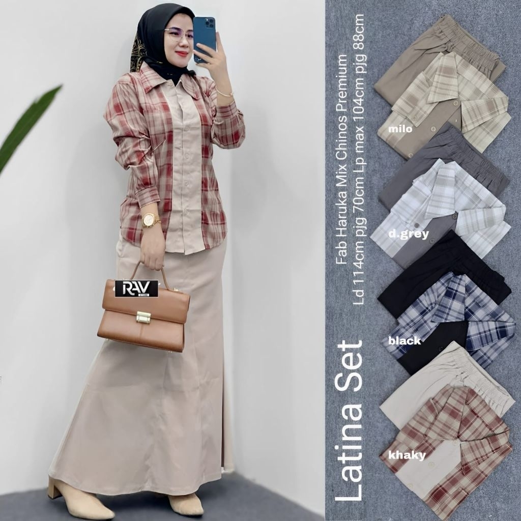 Latina Set Rok / Amelia Set / Setelan Wanita rok duyung premium