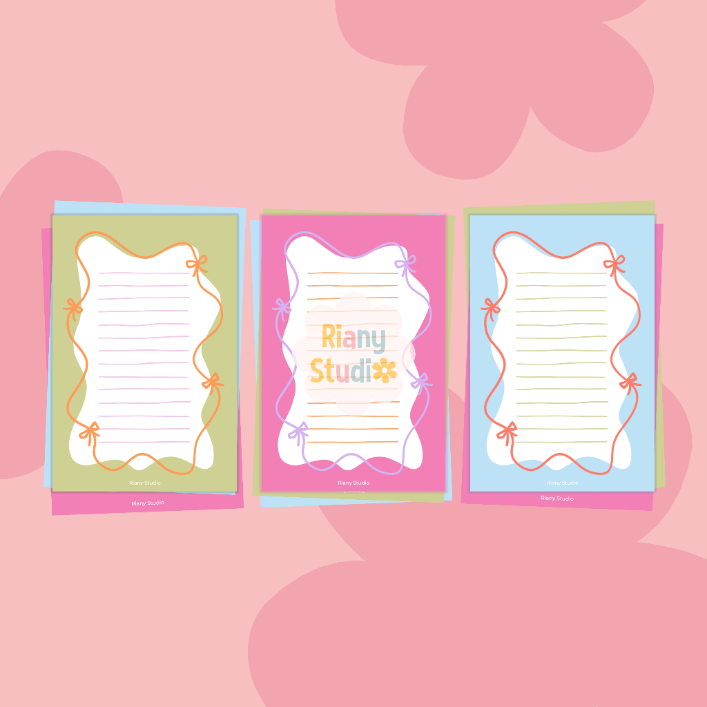 

Riany Studio - Memopad Colorful Ribbon 8x12