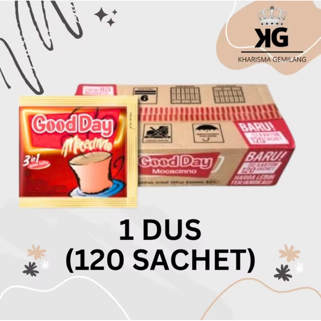 

Kopi Good Day Mocacinno 1 Dus Isi 12 Renteng 120 Pcs