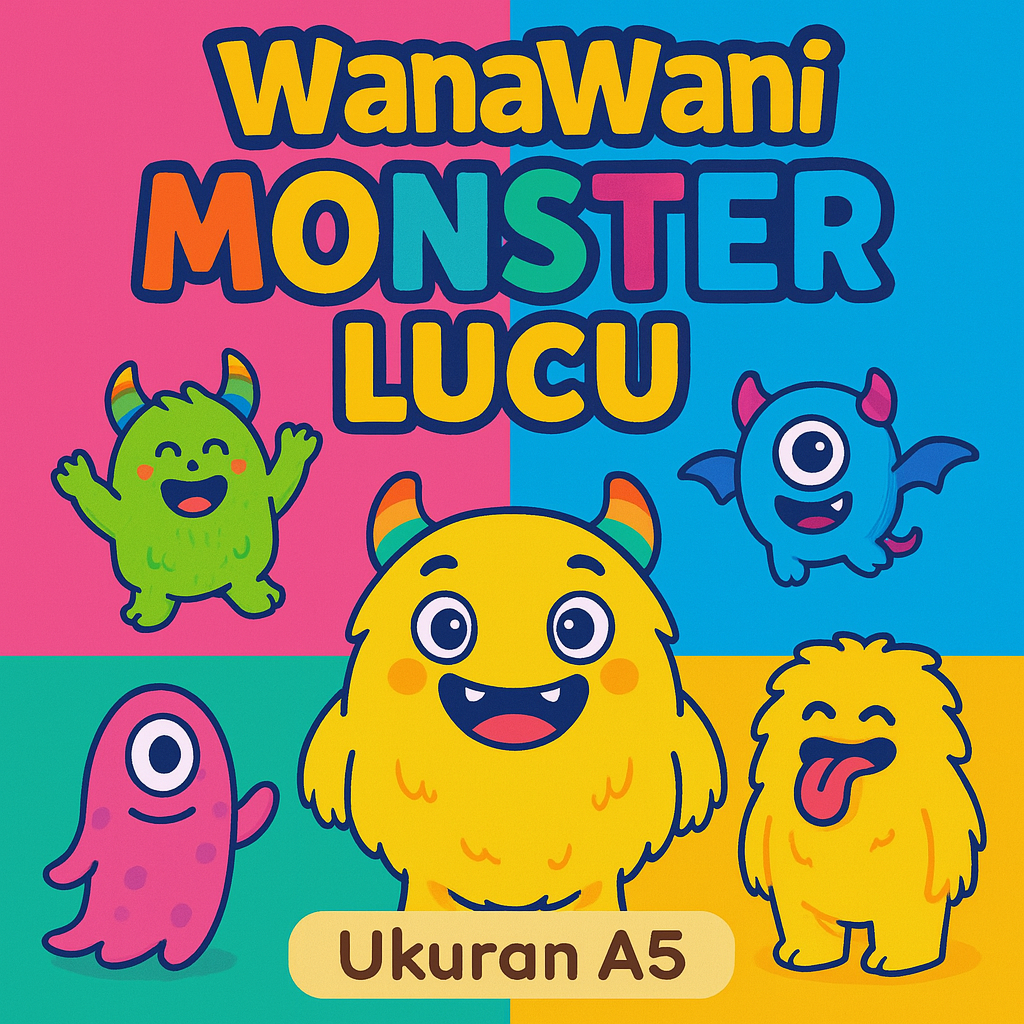

Kertas Mewarnai Anak Tema Monster Lucu Ukuran A5 - Harga per Lembar Rp300