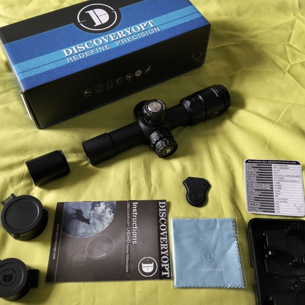 Telescope discovery hd 2-12x24 ir ffp