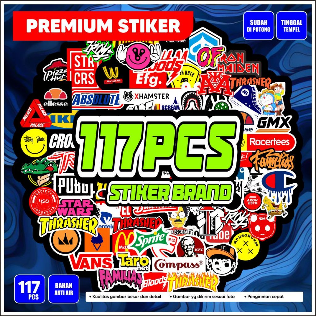 

117pcs Colorfull Series Stiker Pack Stiker Brand Stiker Aesthetic Suda Cutting / Stiker Bagus