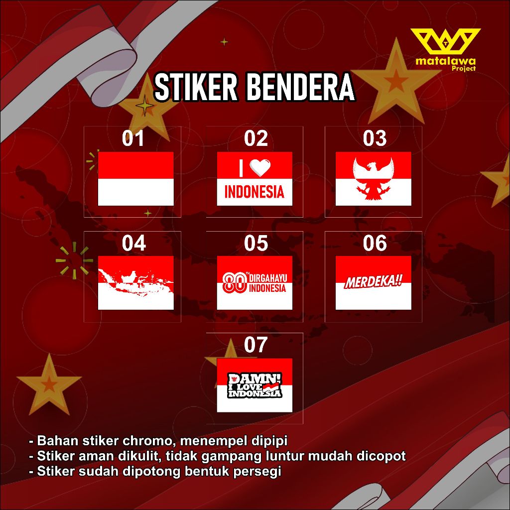 

Stiker Pipi Merah Putih ISI 30 PCS Tempelan Pipi Bendera TERMURAH Sticker Hut RI 17 Agustus