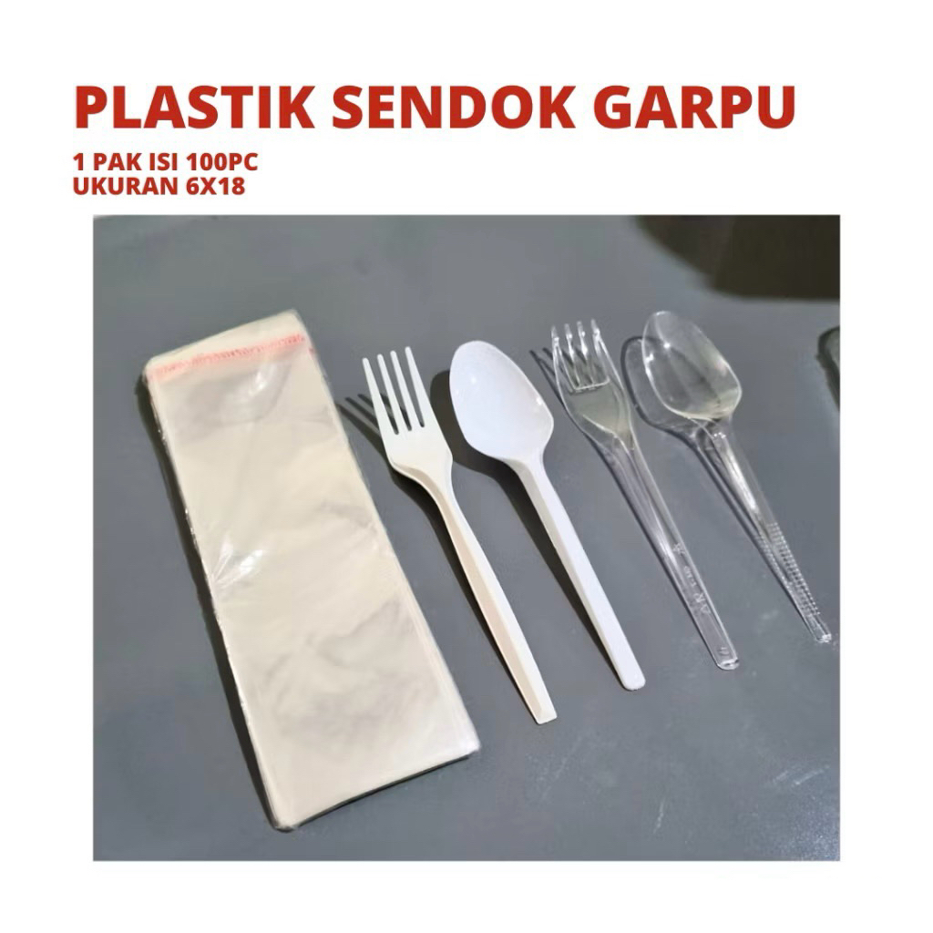 DEALSHOP21 | OPP seal 6x18 | Plastik sendok garpu - Plastik sendok kondangan - OPP kue basah Opp rot