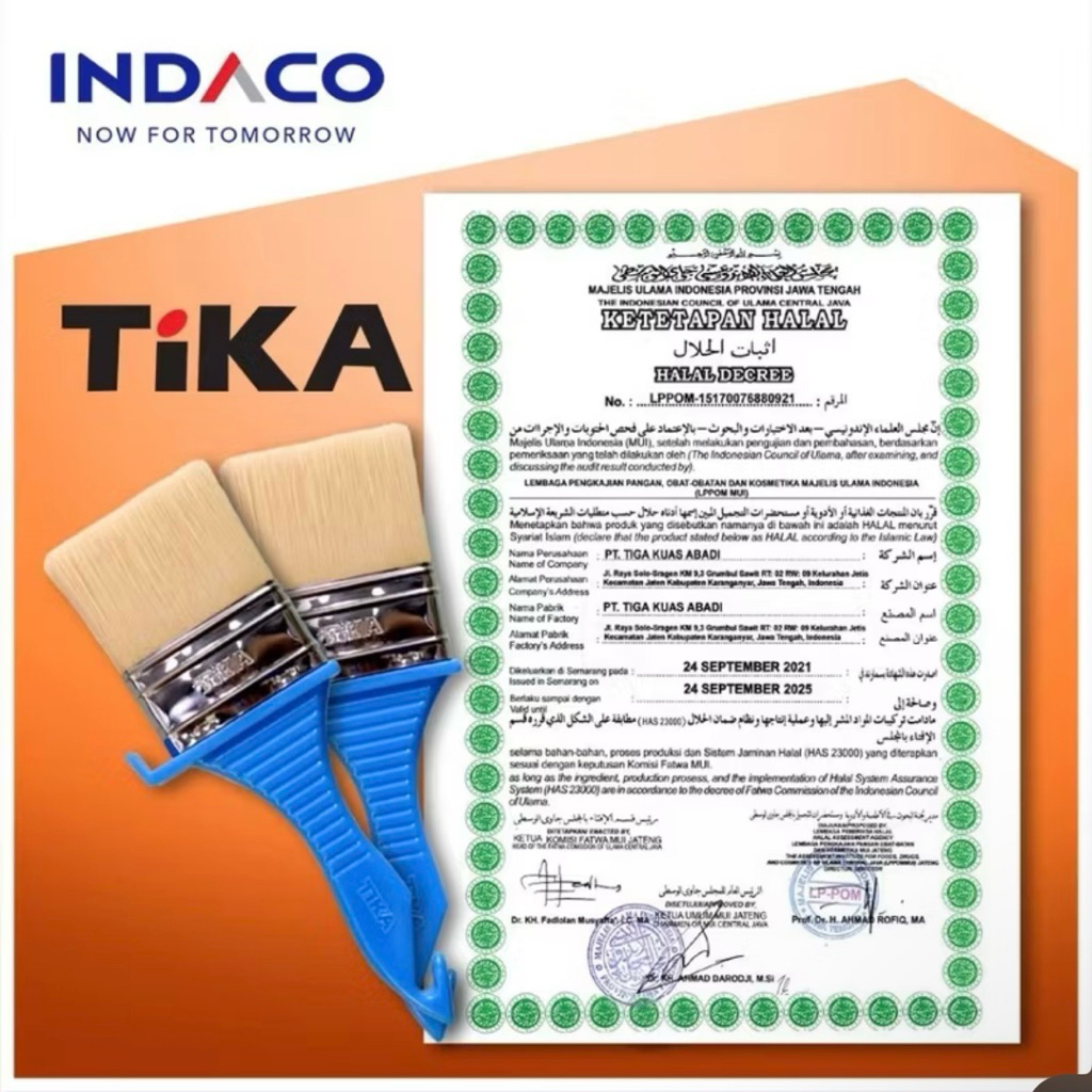

Kuas TIKA / INDACO 6 Inch - Label Halal