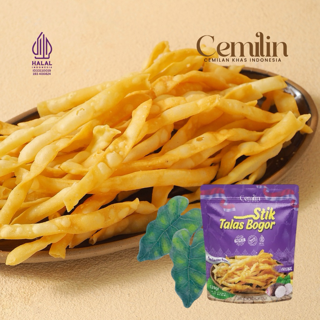 

Cemilin - Stik Talas Rasa Original Premium - Cemilan Snack Stik Kekinian