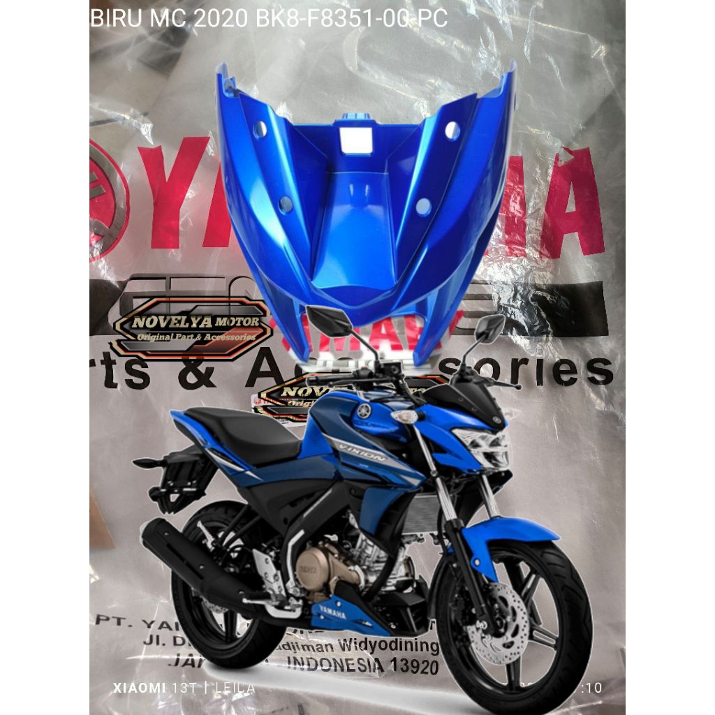 BODY COWLING COVER BATOK LAMPU DEPAN VIXION ADVANCE 155 VIXION R LED BIRU MUDA 2020 ORI BK8-F8351-00