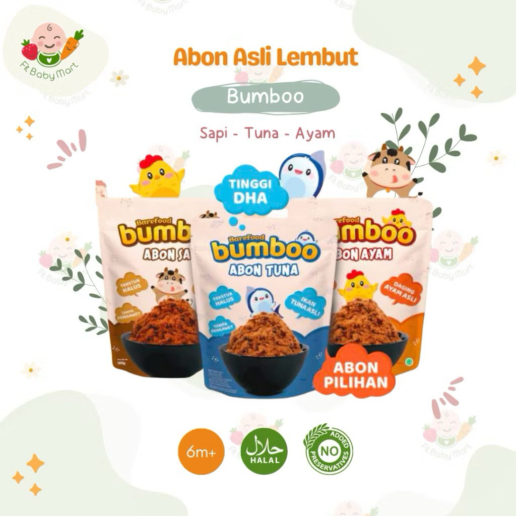 

BUMBOO - Abon Asli Ayam, Sapi & Tuna (NO MSG) | Makanan Snack MPASI Anak