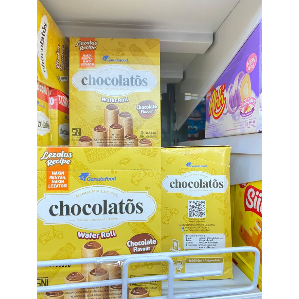 

Chocolatos Wafer Roll 1box isi 24pcs