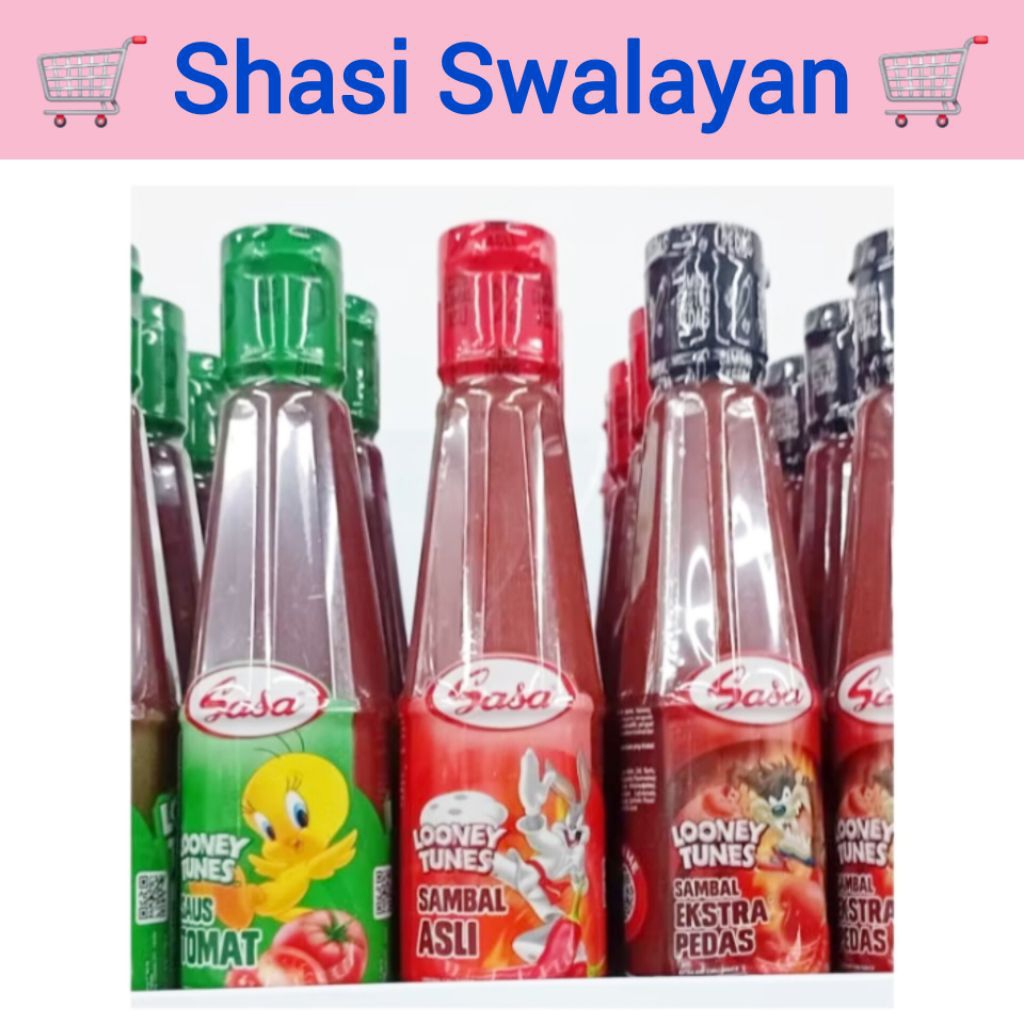 

Sasa Botol 130ml - Saus Tomat/ Sambal Asli/ Ekstra Pedas