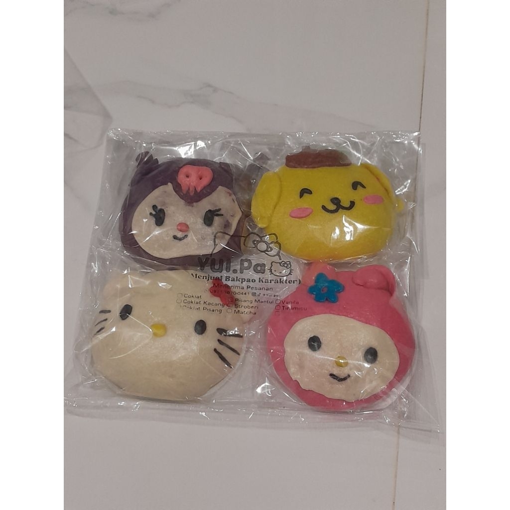 

Bakpao Karakter isi 4 Rasa coklat