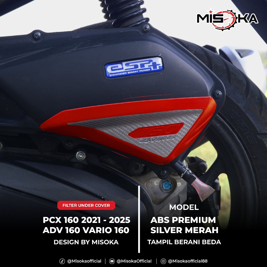 Misoka Cover Filter under pcx 160 2021-2025 adv 160 vario 160 Aksesoris motor ABS wtp murah keren