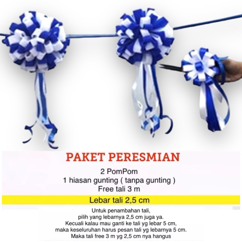 

Pita peresmian gunting pita opening pita satin Tille merah set gunting pita grand opening set lengkap gunting peresmian Pom Pom siap pakai - Dqueen Florist