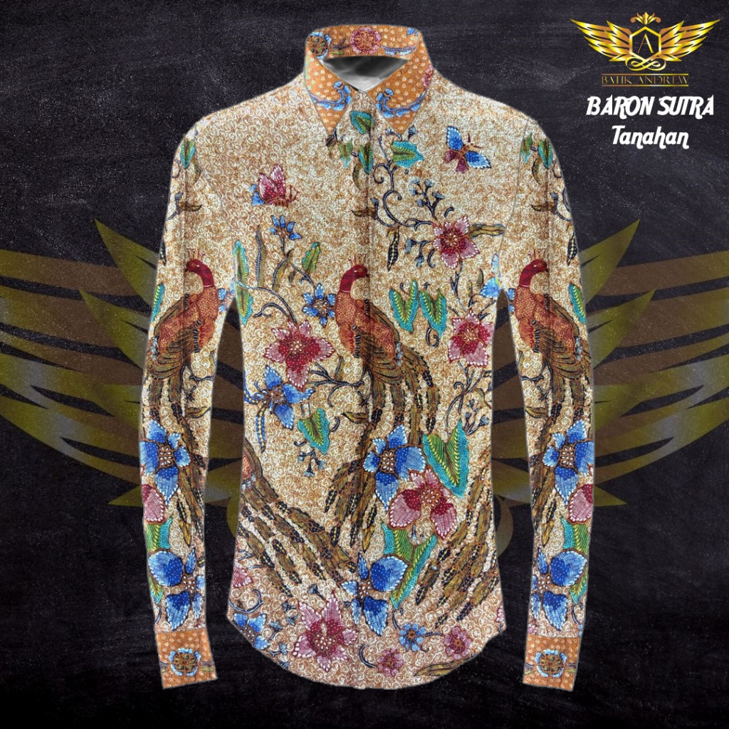 BARON MOTIF 5 BAHAN KAIN BATIK TULIS SUTRA POLA SUTRA ATBM TENUN BURUNG API MERAH