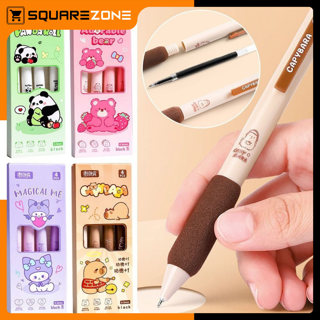 

Pulpen Mekanik Aesthetic Set Gel Pen Box Isi 4 Pena Karakter Lucu Alat Tulis Stationery ATK3002