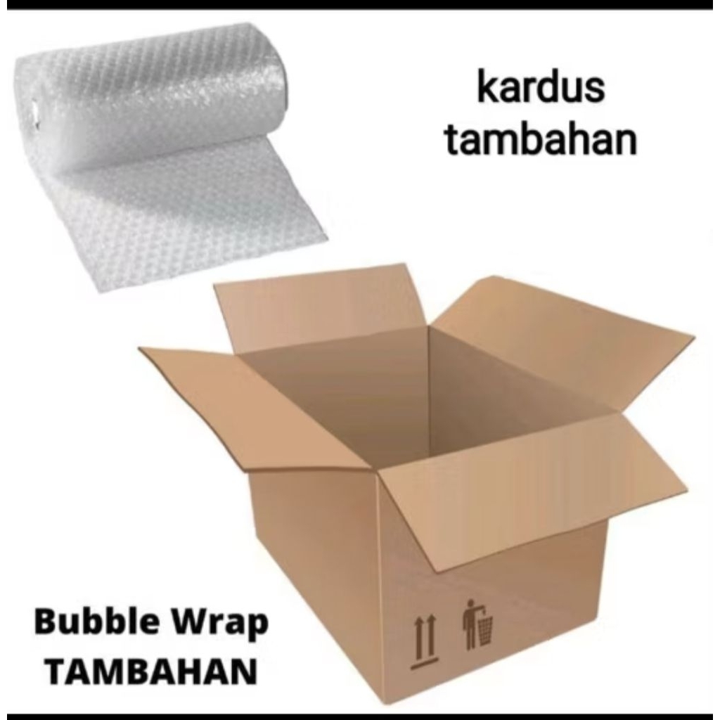 

TAMBAHAN PACKING KARDUS Dan BUBBLE WRAP pengaman paket